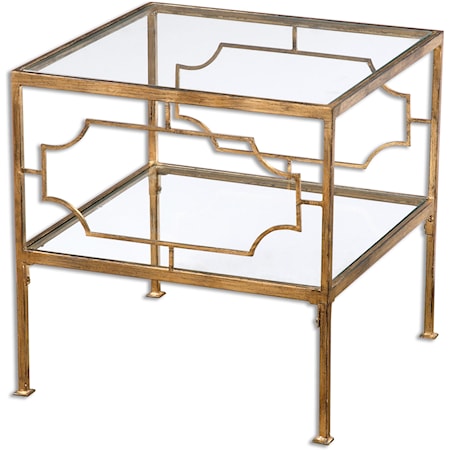 Genell Gold Cube Table