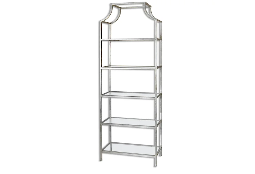 Accent Furniture - Bookcases Aurelie Silver Etagere by Uttermost at Janeen's Furniture Gallery