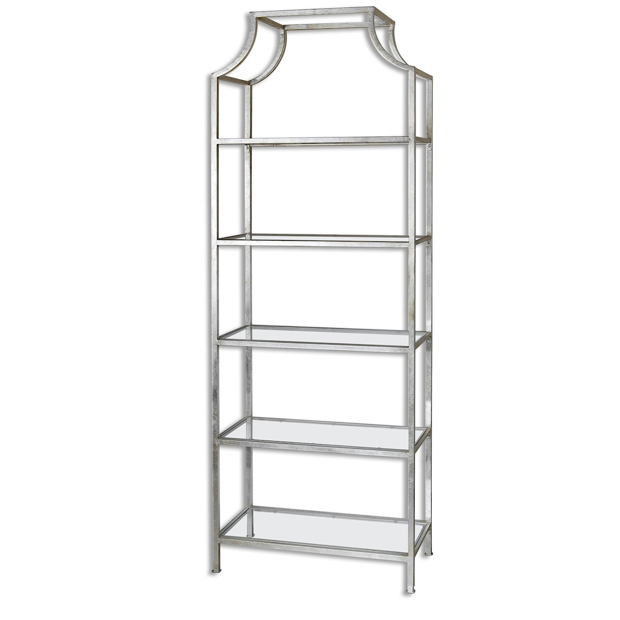 Uttermost Accent Furniture - Bookcases Aurelie Silver Etagere