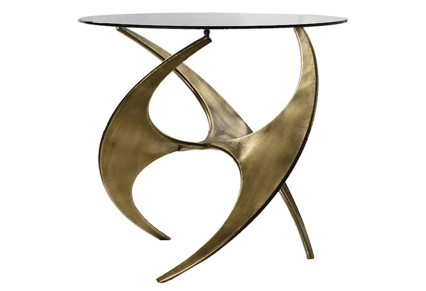 Accent Furniture - Occasional Tables Graciano Glass Accent Table by Uttermost at Mueller Furniture