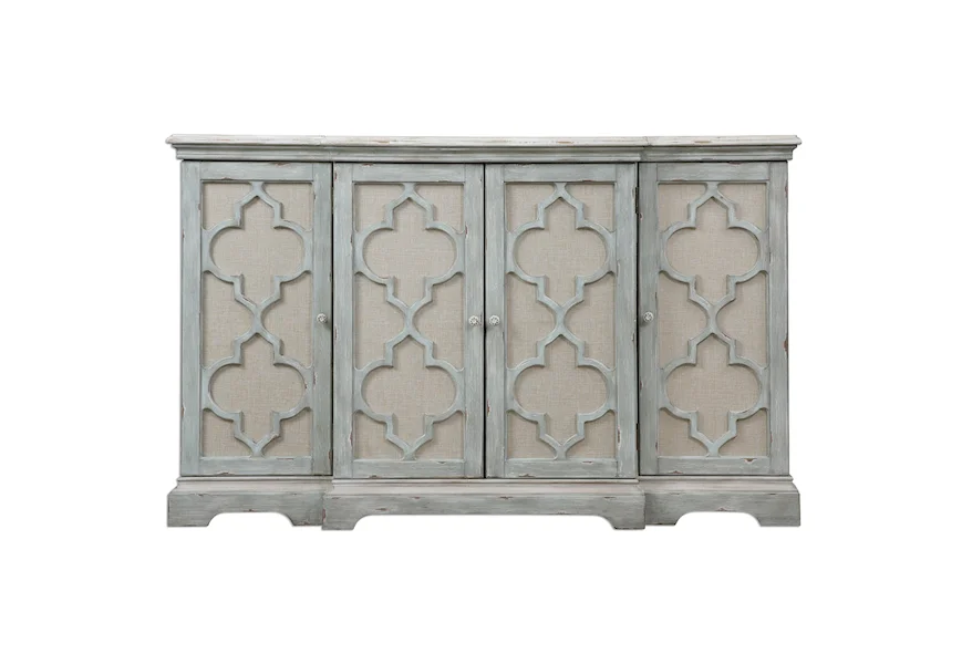 Accent Furniture - Chests Sophie 4 Door Grey Cabinet by Uttermost at Janeen's Furniture Gallery