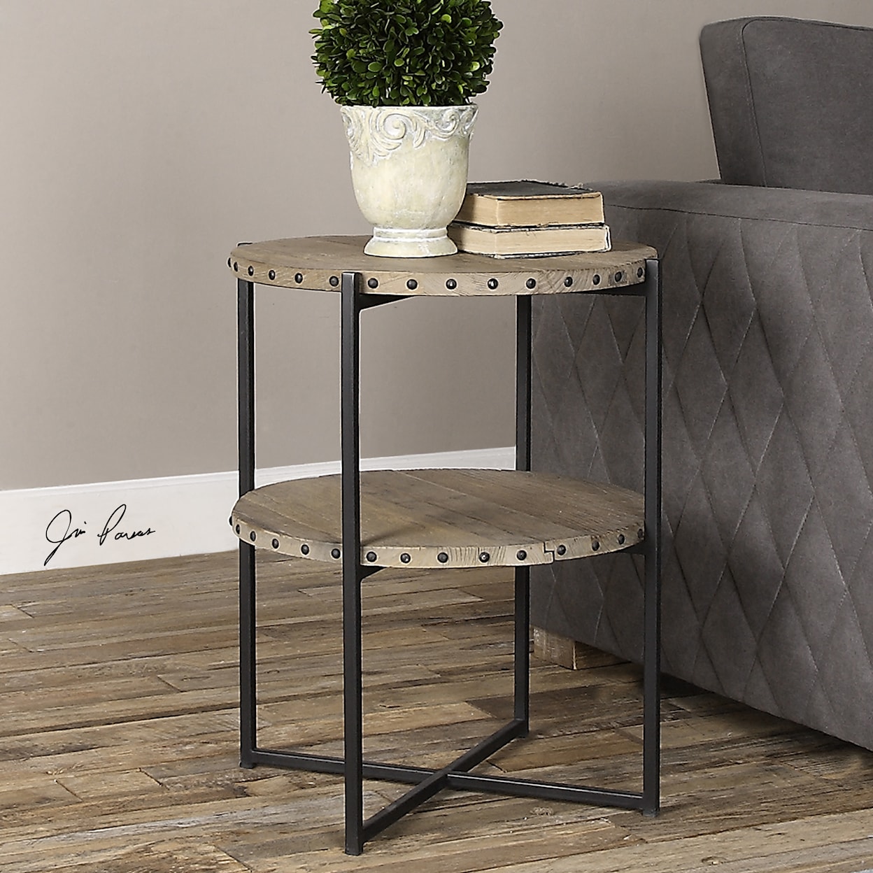 Uttermost Accent Furniture - Occasional Tables Kamau Round Accent Table