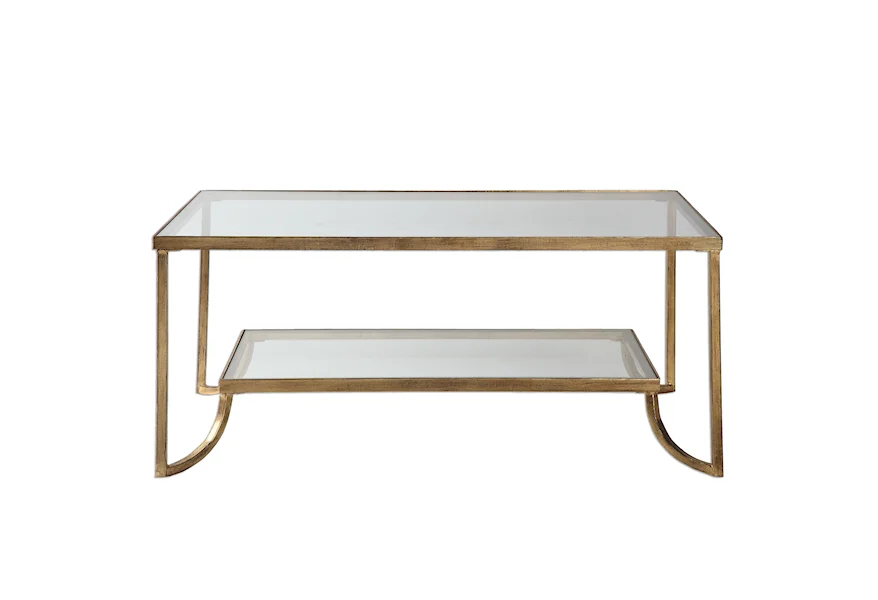 Accent Furniture - Occasional Tables Katina Gold Leaf Coffee Table by Uttermost at Mueller Furniture