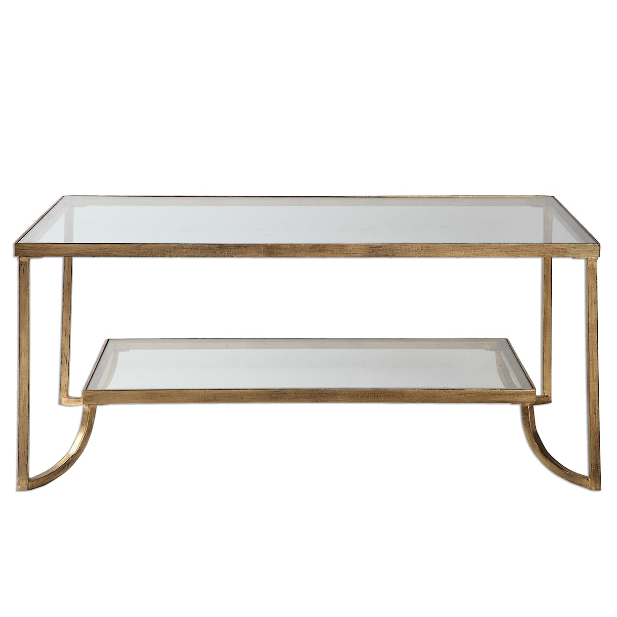 Uttermost Accent Furniture - Occasional Tables Katina Gold Leaf Coffee Table