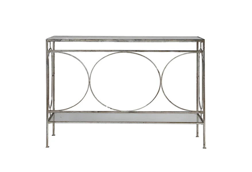 Accent Furniture - Occasional Tables Luano Silver Console Table by Uttermost at Swann's Furniture & Design