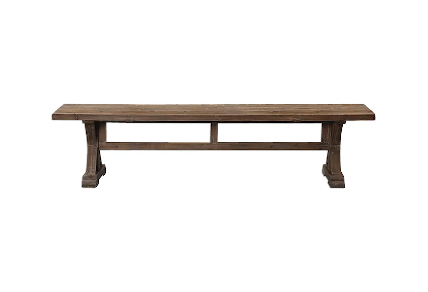 Accent Furniture - Benches Stratford Salvaged Wood Bench by Uttermost at Suburban Furniture