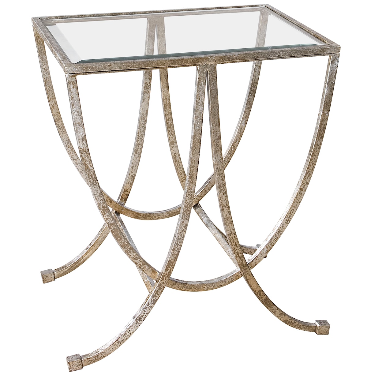 Uttermost Accent Furniture - Occasional Tables Marta Antiqued Silver Side Table