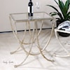 Uttermost Accent Furniture - Occasional Tables Marta Antiqued Silver Side Table