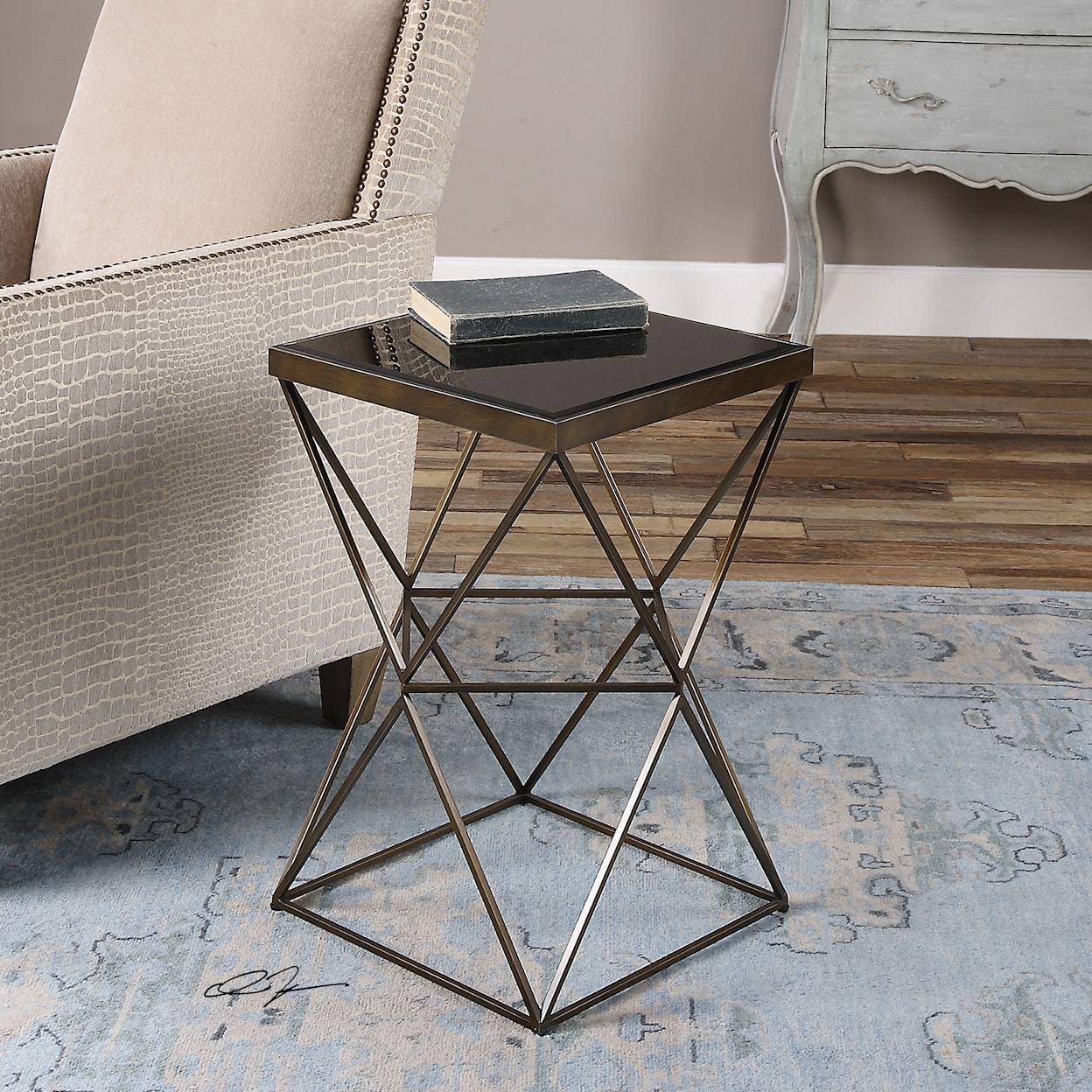 Uttermost Accent Furniture - Occasional Tables Uberto Caged Frame Accent Table