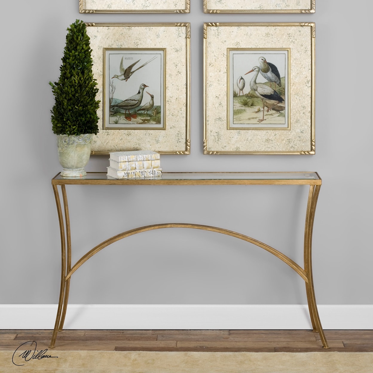 Uttermost Accent Furniture - Occasional Tables Alayna Gold Console Table