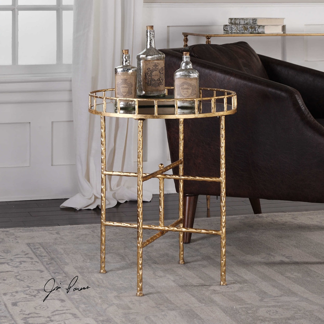 Uttermost Accent Furniture - Occasional Tables Tilly Bright Gold Accent Table