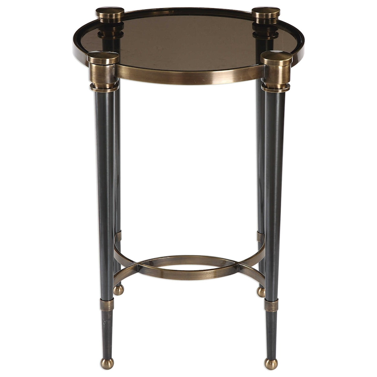 Uttermost Accent Furniture - Occasional Tables Thora Brushed Black Accent Table