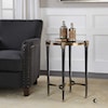 Uttermost Accent Furniture - Occasional Tables Thora Brushed Black Accent Table