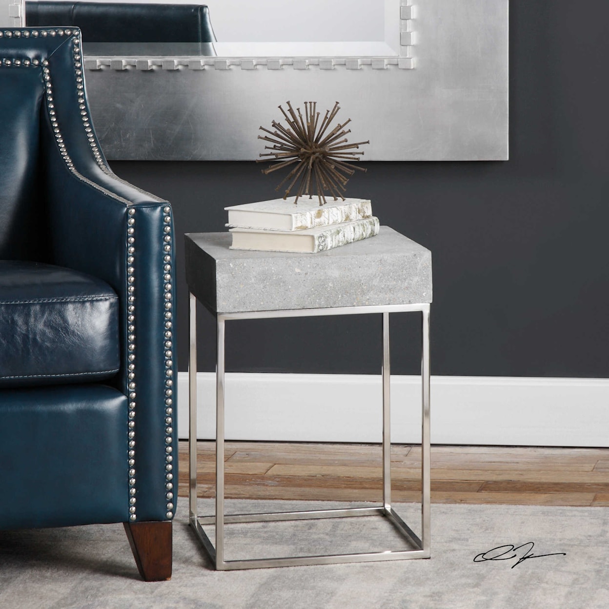 Uttermost Accent Furniture - Occasional Tables Jude Concrete Accent Table