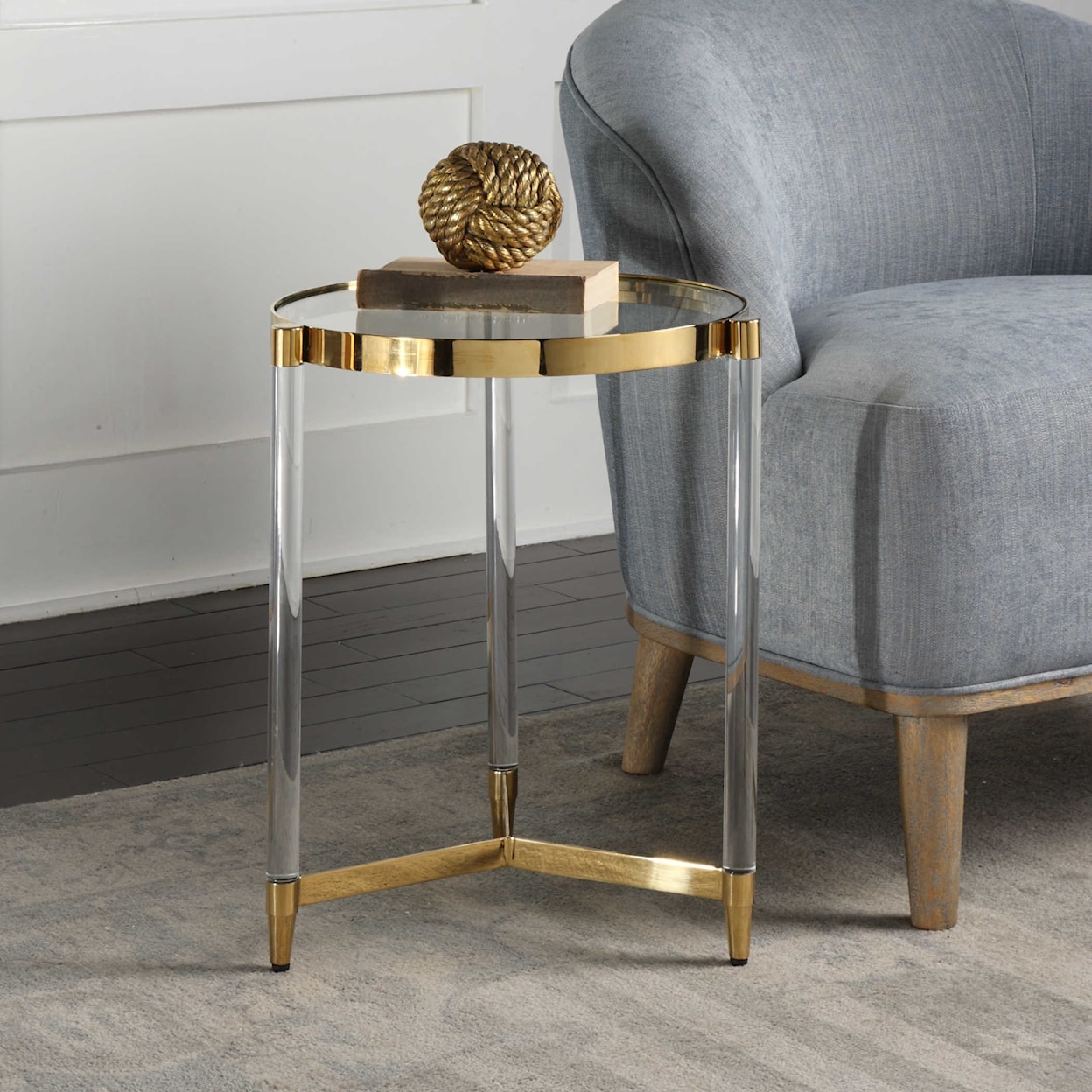 Uttermost Accent Furniture - Occasional Tables Kellen Glass Accent Table