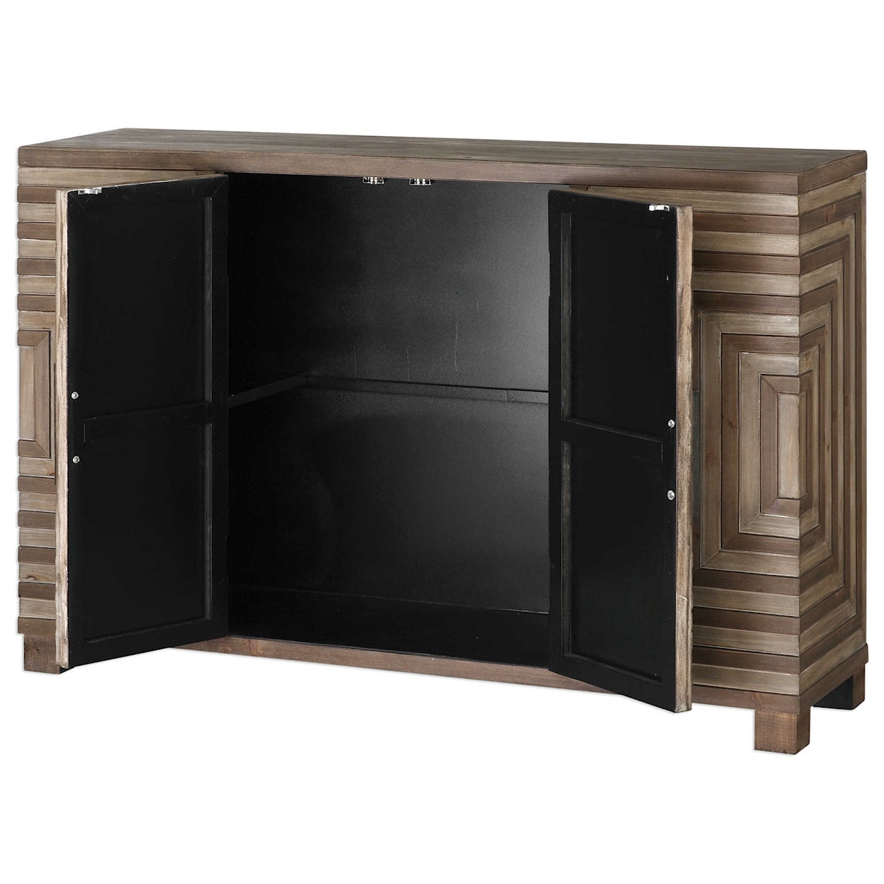 Uttermost Accent Furniture - Occasional Tables Layton Geometric Console Cabinet