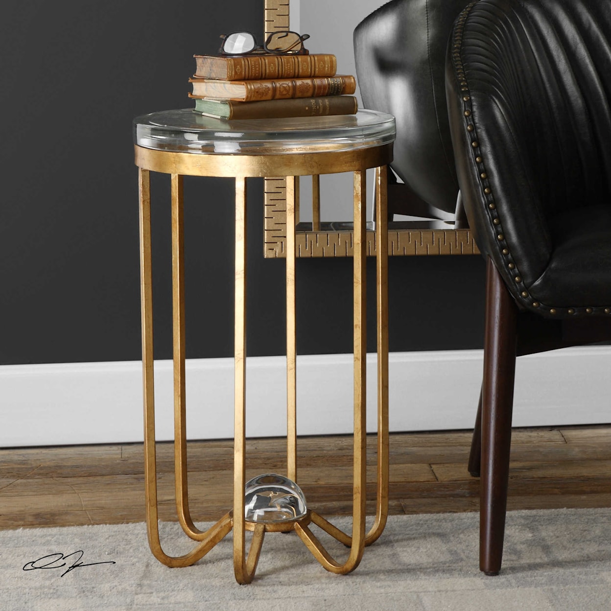 Uttermost Accent Furniture - Occasional Tables Allura Gold Accent Table