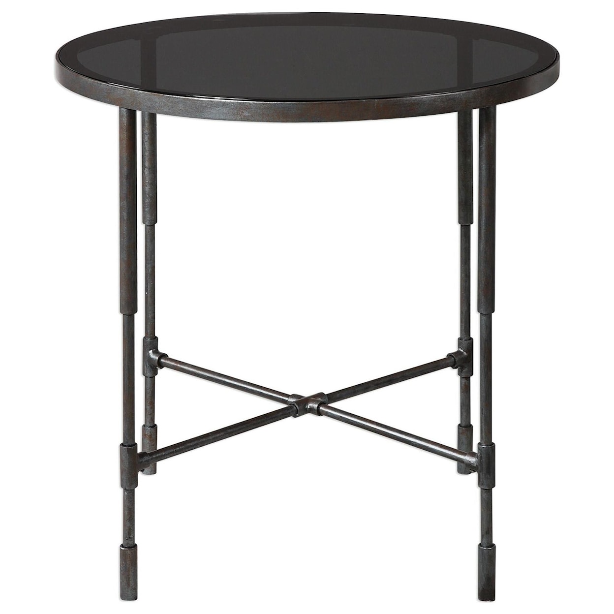 Uttermost Accent Furniture - Occasional Tables Vande Aged Steel Accent Table