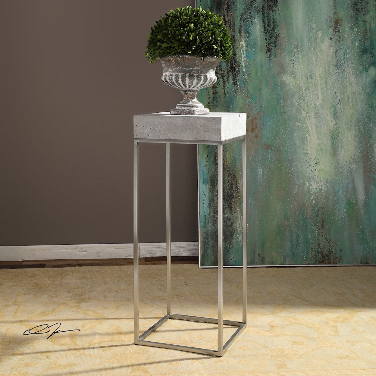 Uttermost Accent Furniture - Occasional Tables Jude Industrial Modern Plant Stand