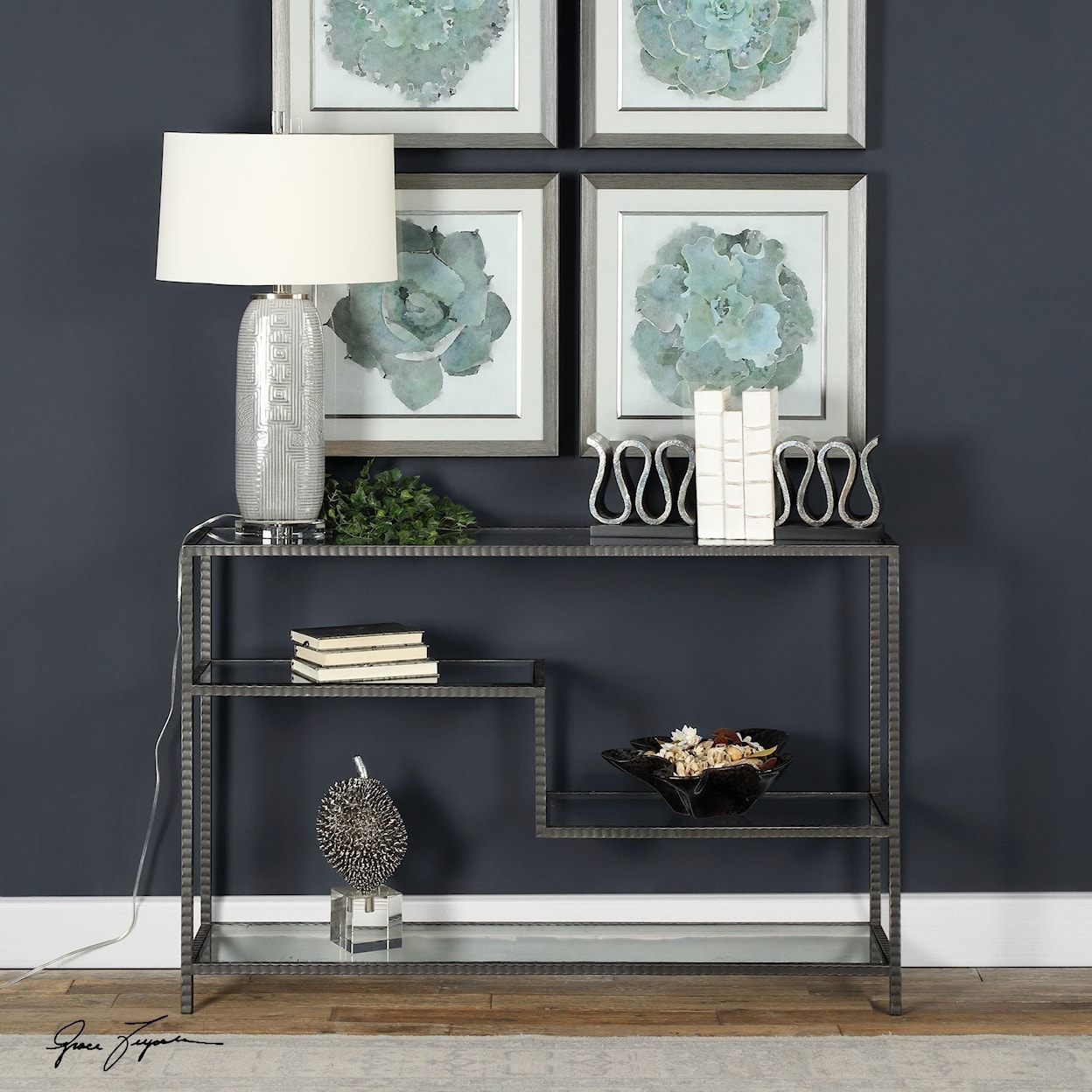 Uttermost Accent Furniture - Occasional Tables Leo Industrial Console Table