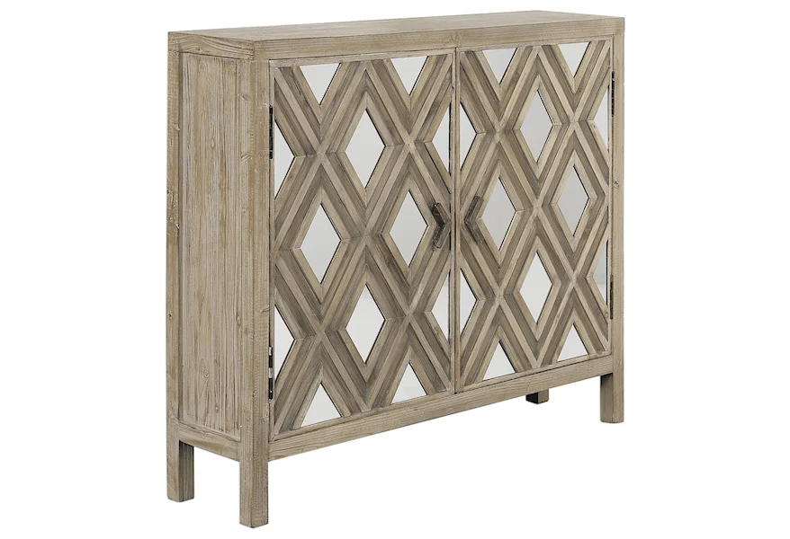Accent Furniture - Chests Tahira Mirrored Accent Cabinet by Uttermost at Goffena Furniture & Mattress Center