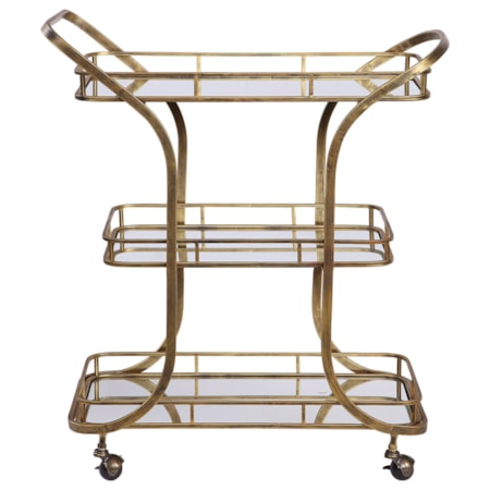 Stassi Gold Serving Cart