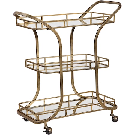 Stassi Gold Serving Cart