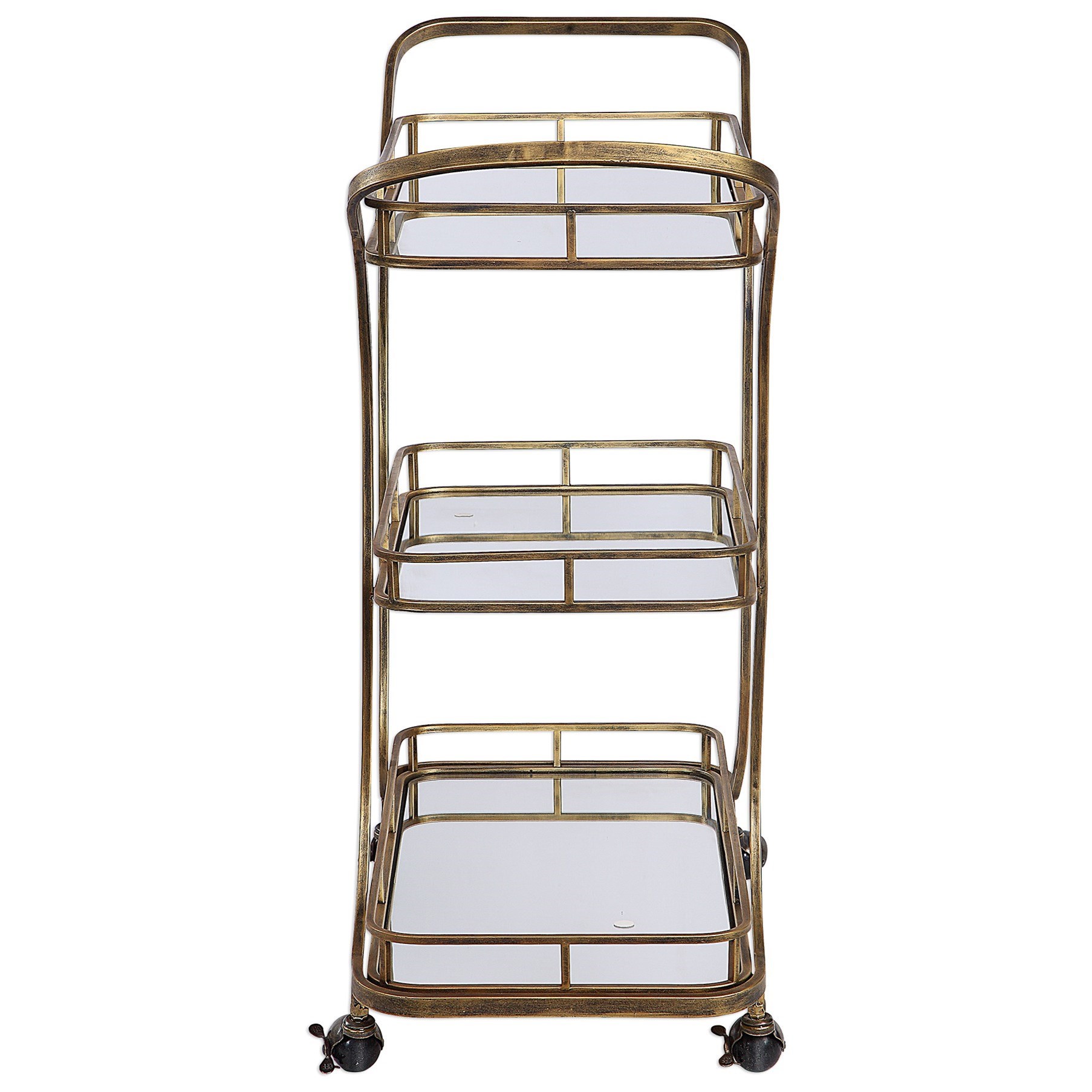 Uttermost Accent Furniture Stassi Gold Serving Cart