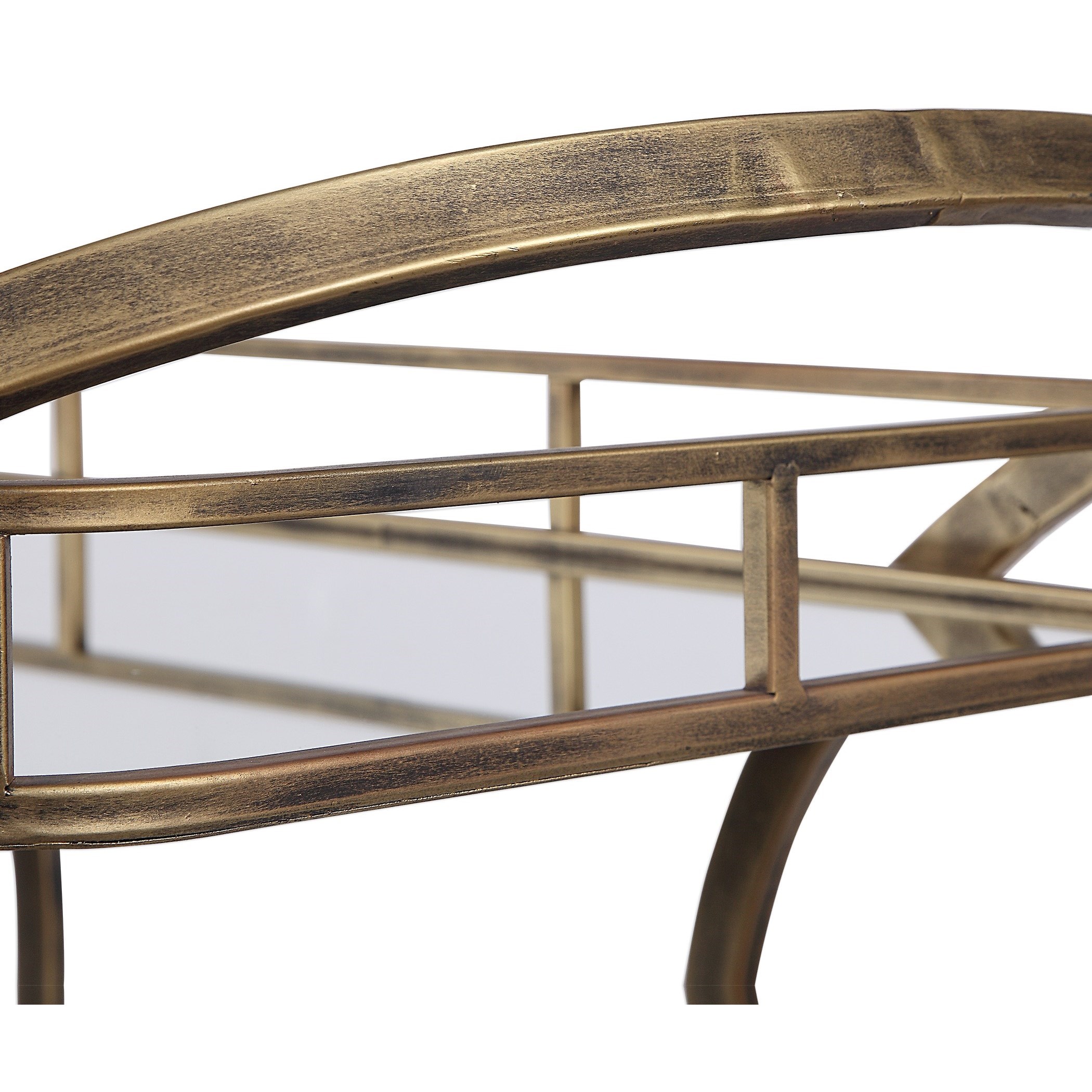 Uttermost Accent Furniture Stassi Gold Serving Cart