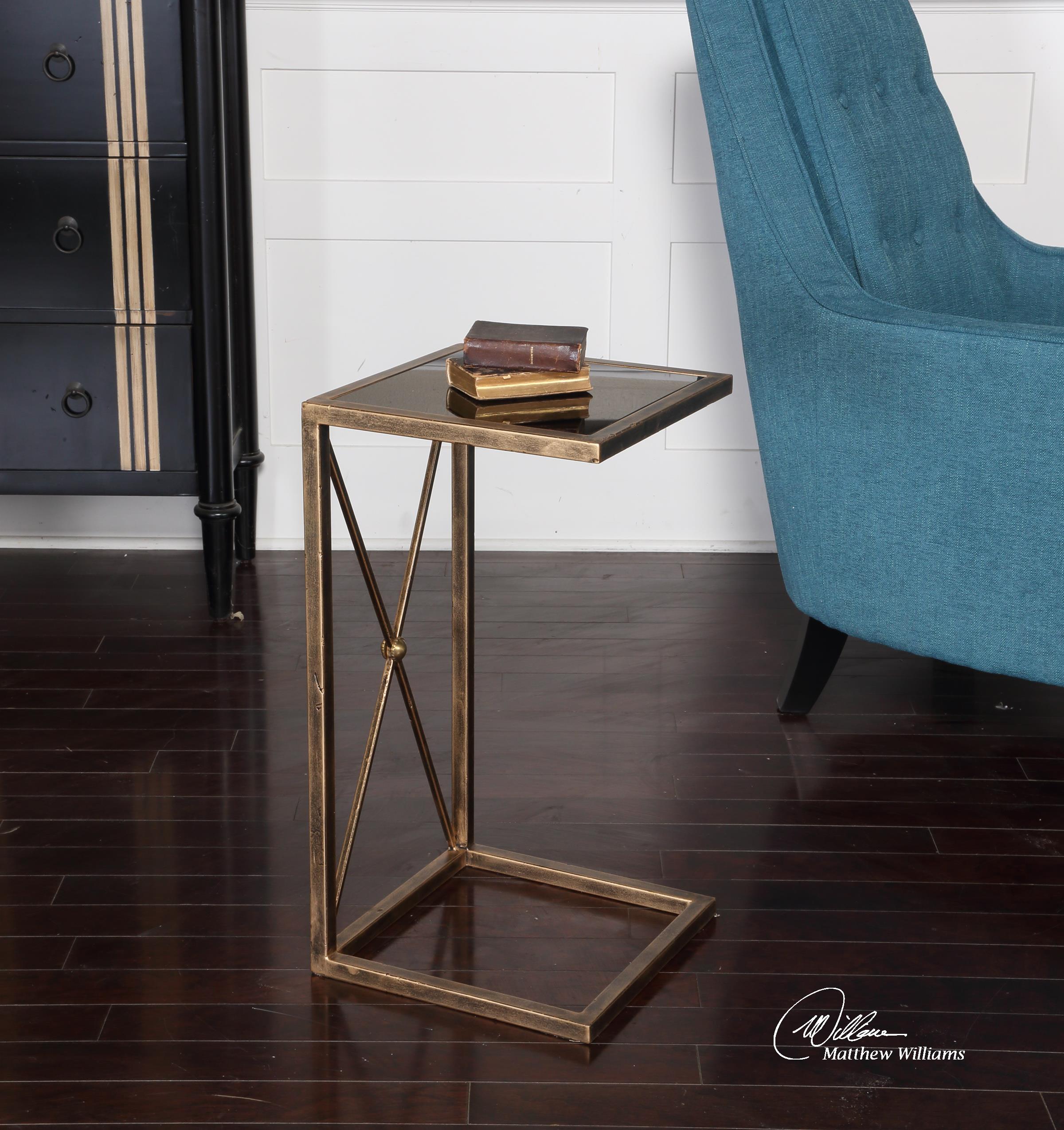 Uttermost Accent Furniture - Occasional Tables Zafina Gold Side Table