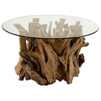 Driftwood Cocktail Table for Beach-House Cabin Furniture