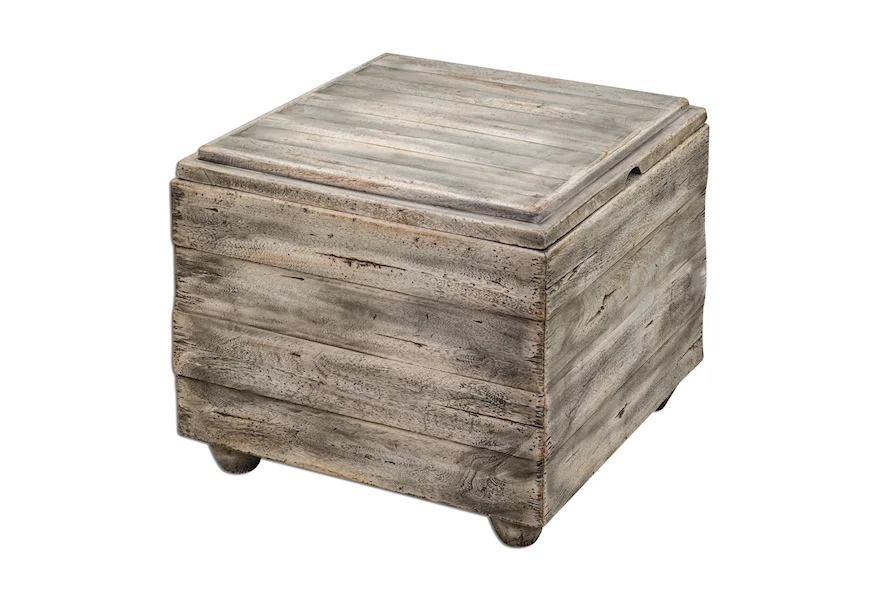 Accent Furniture - Occasional Tables Avner Wooden Cube Table by Uttermost at Del Sol Furniture