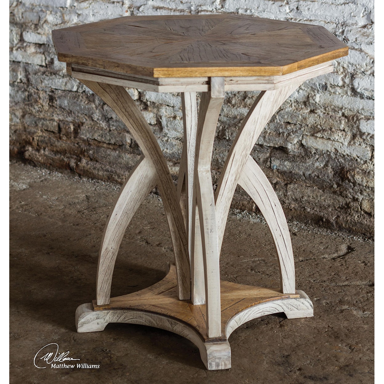 Uttermost Accent Furniture - Occasional Tables Ranen Aged White Accent Table