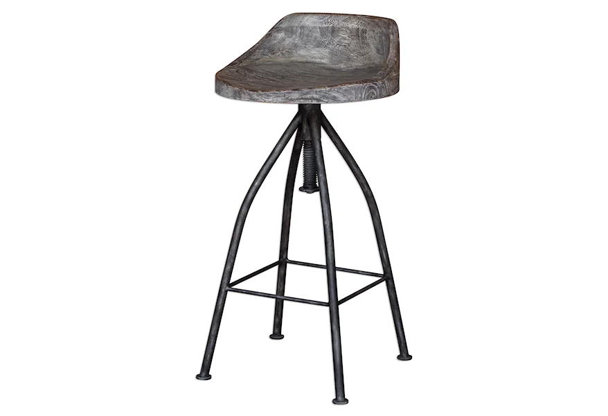 Accent Furniture - Stools Kairu Wooden Bar Stool by Uttermost at Z & R Furniture