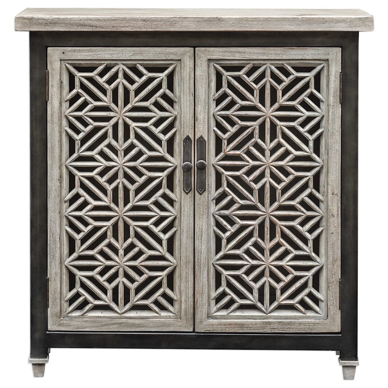 Uttermost Accent Furniture - Chests Branwen Aged White Accent Cabinet