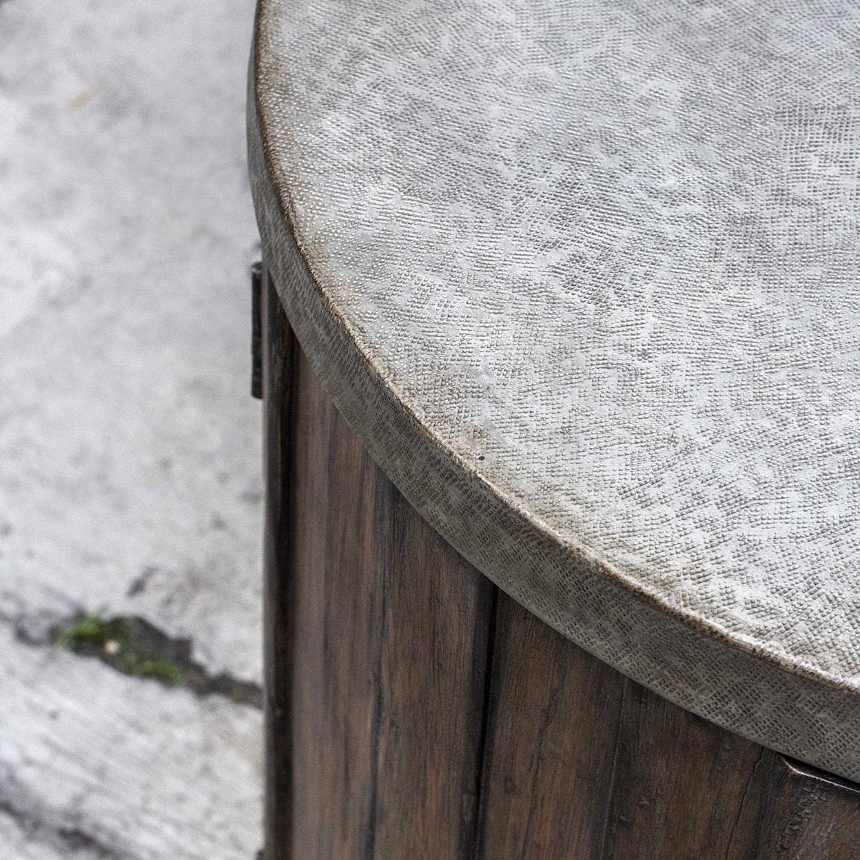 Uttermost Accent Furniture - Occasional Tables Maxfield Wooden Drum Accent Table