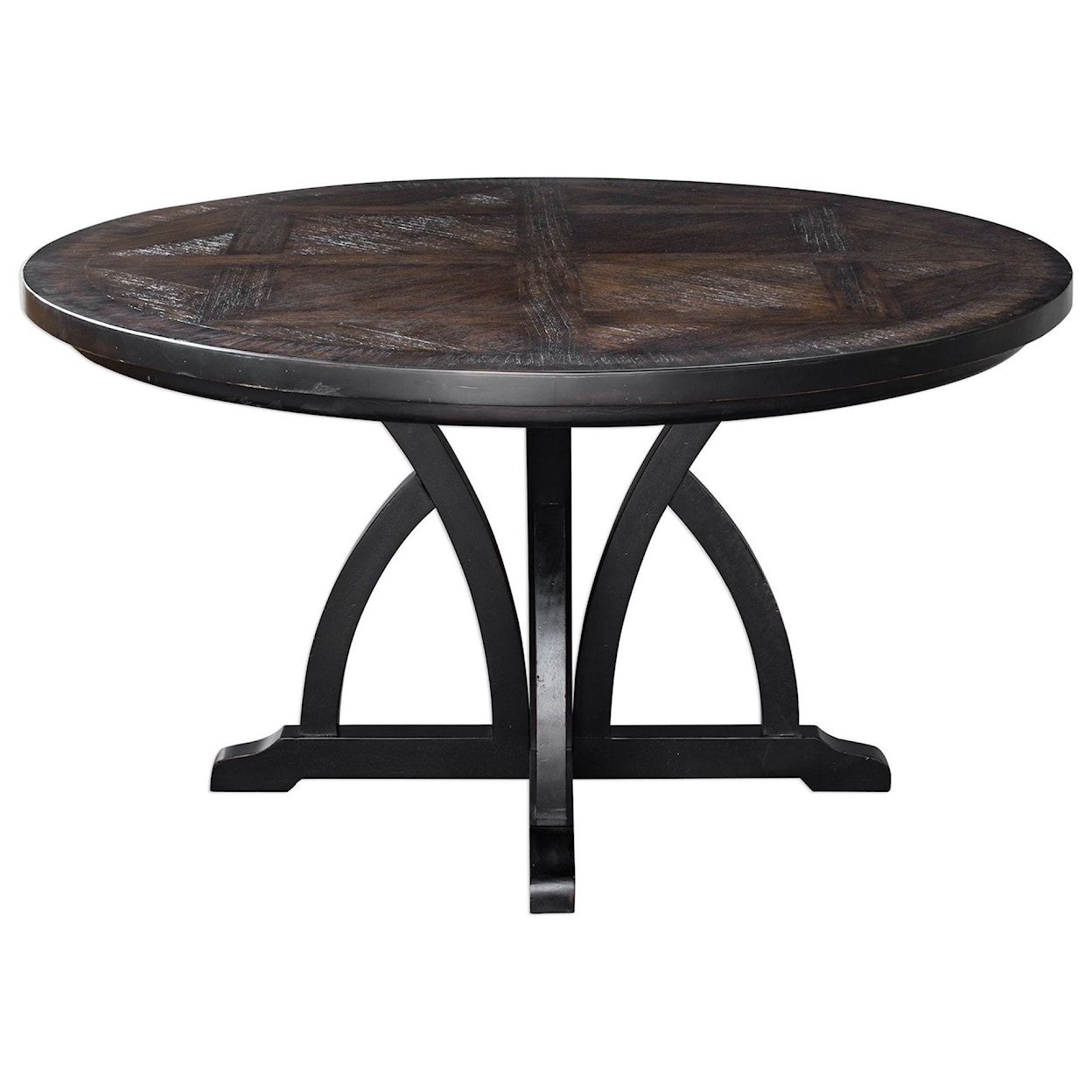 Uttermost Accent Furniture Maiva Round Black Dining Table