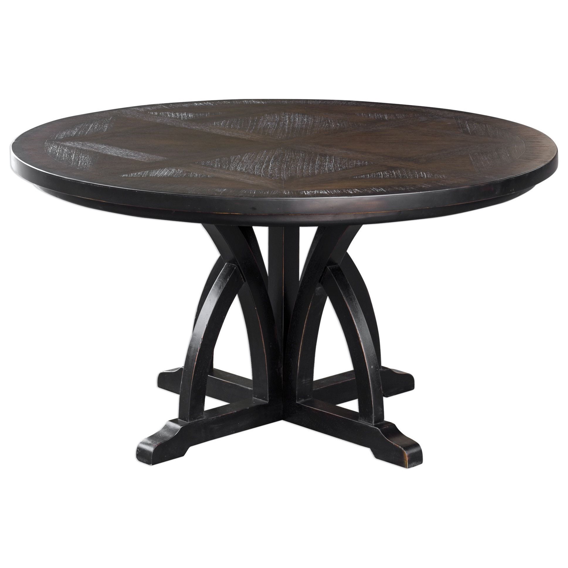 Maiva Round Black Dining Table
