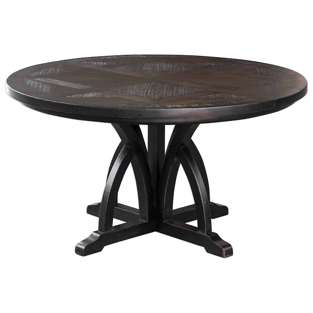 Uttermost Accent Furniture Maiva Round Black Dining Table