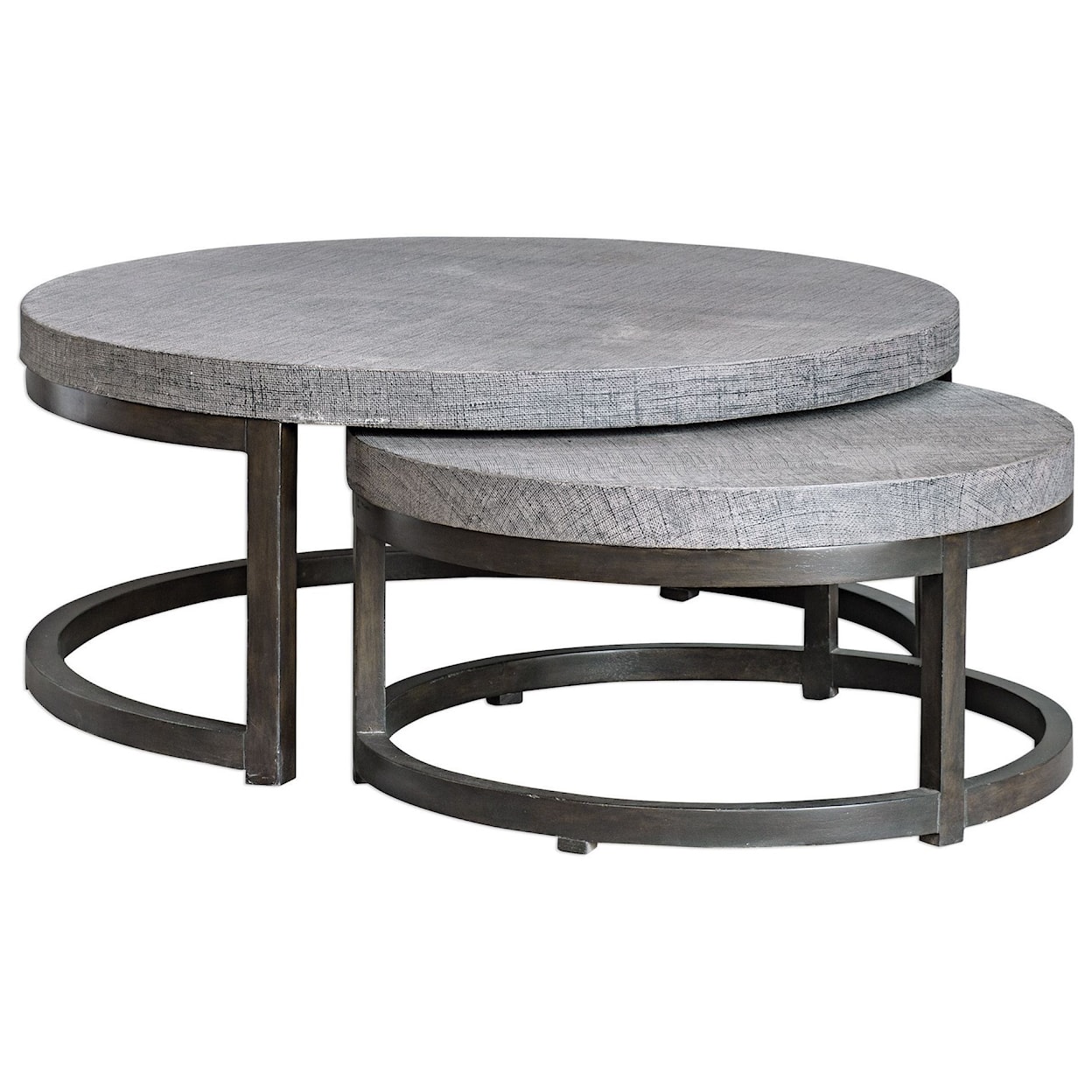 Uttermost Accent Furniture - Occasional Tables Aiyara Gray Nesting Tables, S/2