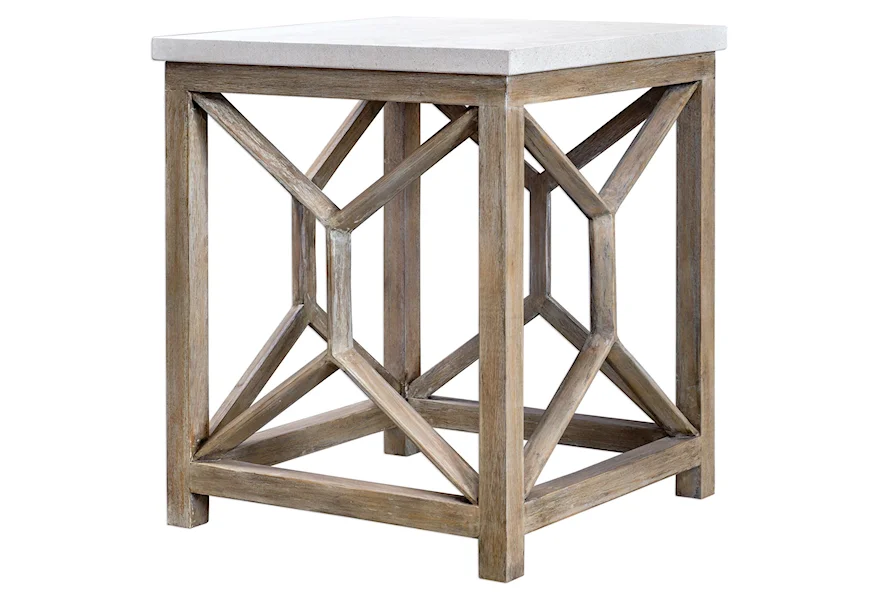 Accent Furniture - Occasional Tables Catali Stone End Table by Uttermost at Pedigo Furniture