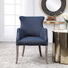 Uttermost Accent Furniture - Accent Chairs Yareena Blue Wing Chair