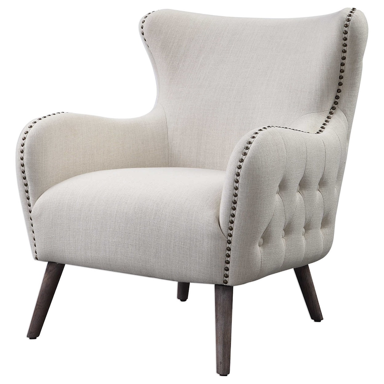 Uttermost Accent Furniture - Accent Chairs Donya Cream Accent Chair