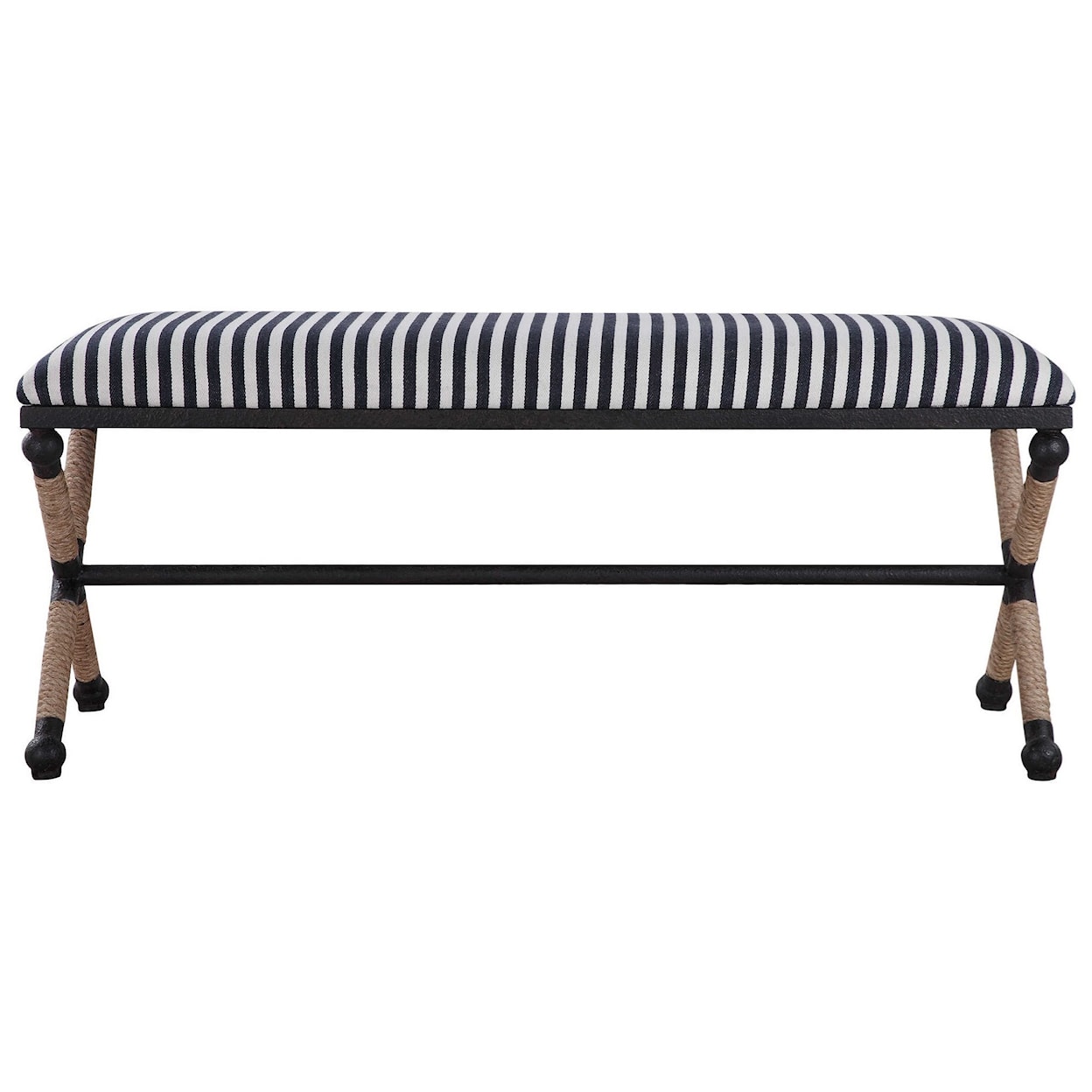 Uttermost Accent Furniture - Benches Braddock Striped Bench