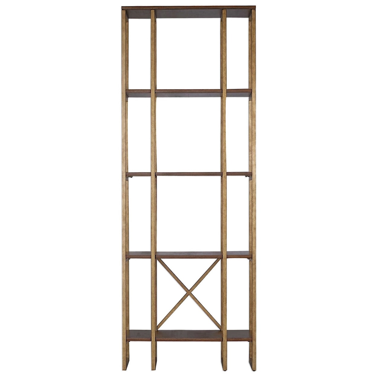 Uttermost Accent Furniture - Bookcases Karishma Antique Gold Etagere