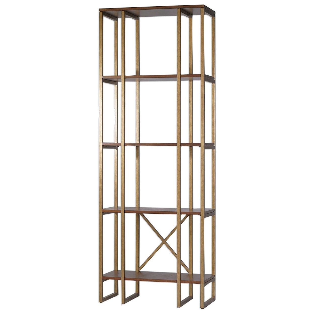 Uttermost Accent Furniture - Bookcases Karishma Antique Gold Etagere