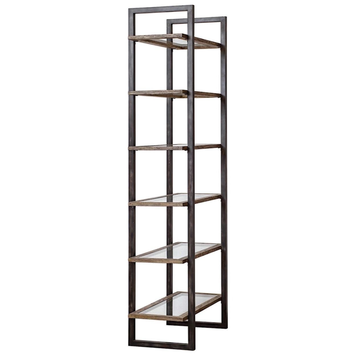 Uttermost Accent Furniture - Bookcases Olwyn Industrial Etagere