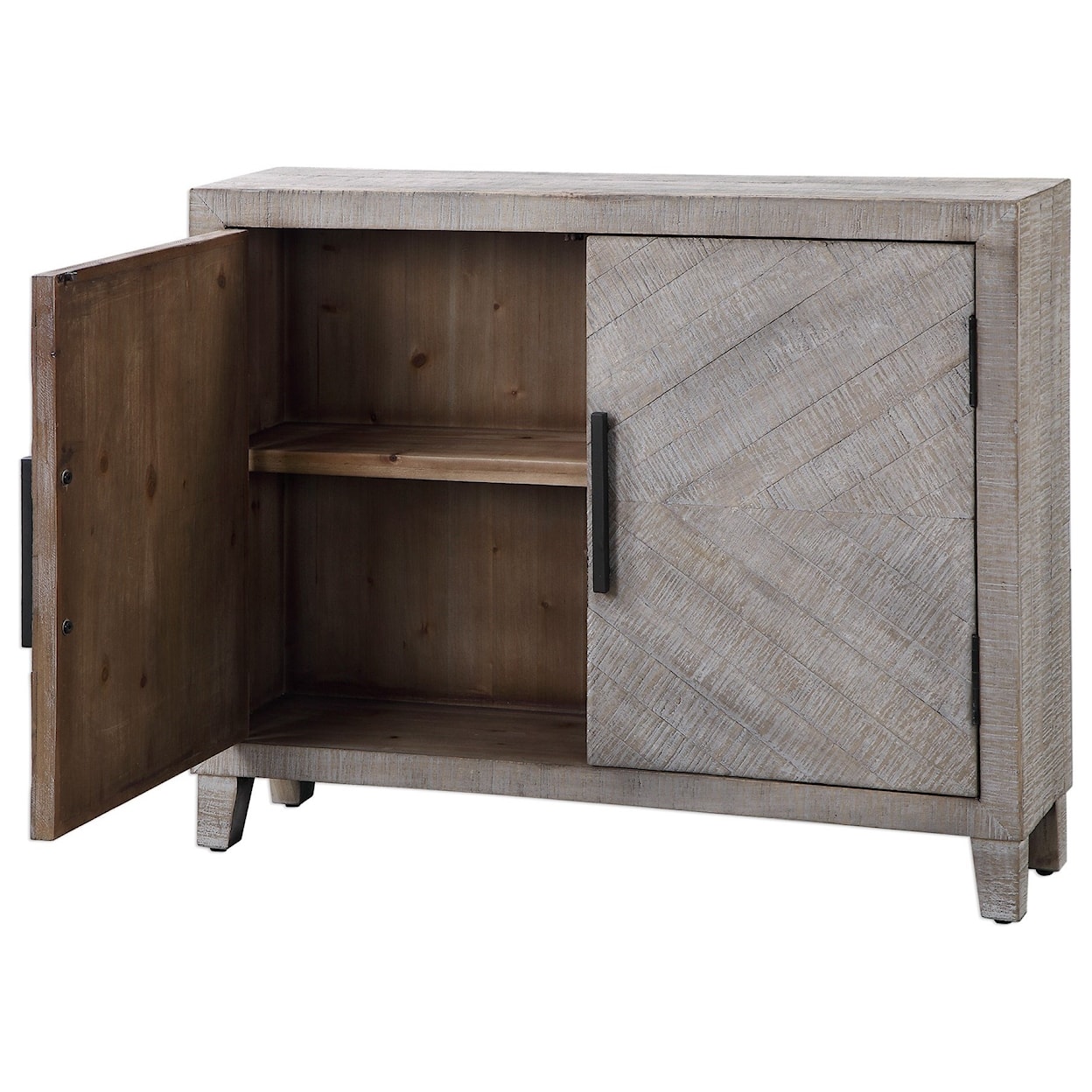 Uttermost Accent Furniture - Chests Adalind White Washed Accent Cabine