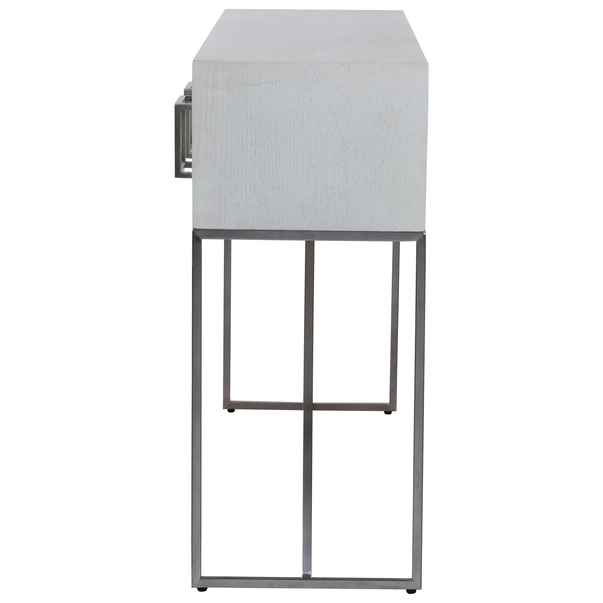 Uttermost Accent Furniture - Occasional Tables Abaya White Console Table