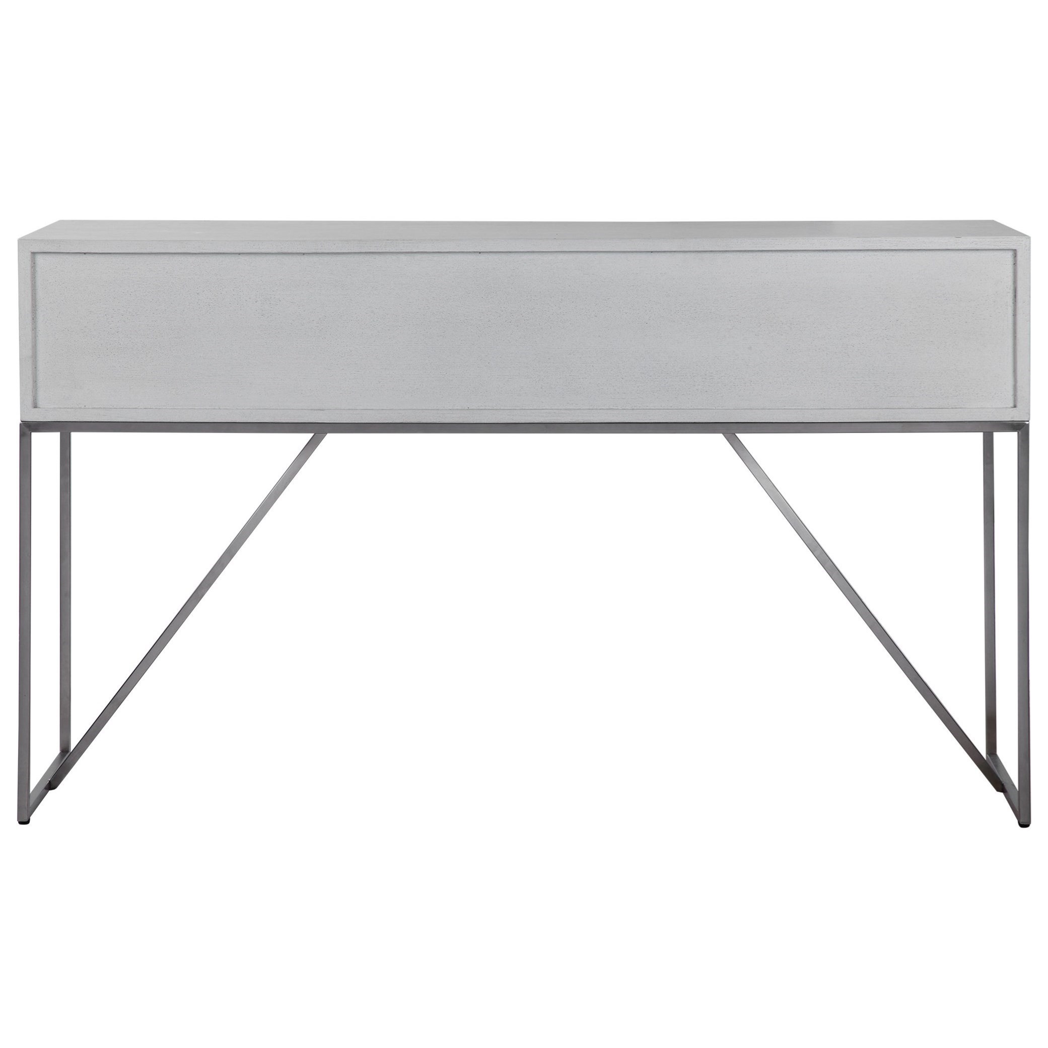 Uttermost Accent Furniture - Occasional Tables Abaya White Console Table